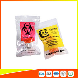 Κίνα Πλαστικές τσάντες δειγμάτων Biohazard κλειδαριών φερμουάρ/τσάντες μεταφορών εμβολίων αδιάβροχες προμηθευτής