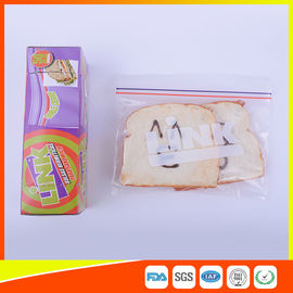 Κίνα LDPE βαθμού τροφίμων διπλές τσάντες κλειδαριών φερμουάρ φερμουάρ πλαστικές για τα τρόφιμα, φιλικές τσάντες σάντουιτς Eco προμηθευτής