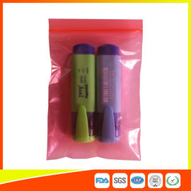 Κίνα Ρόδινη κλειδαριά φερμουάρ χρώματος αντιστατική πλαστική που συσκευάζει Resealable αεροστεγή τσαντών προμηθευτής