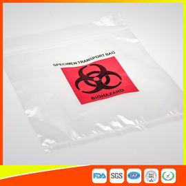 Κίνα Πλαστικές σαφείς τσάντες καγκουρό τσαντών Biohazard για την ιατρική χρήση εργαστηρίων με την κορυφή φερμουάρ προμηθευτής